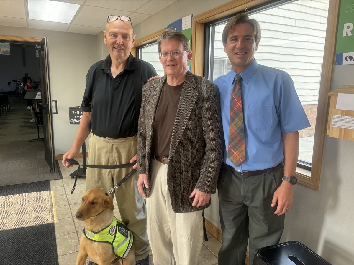 DFetsco's tweet image. I was in Gillette yesterday listening to these two men, Mark Farnham and Steve Watt. In 1982, after robbing a bank, Mark shot Steve 5 times while fleeing from the crime. 42 years later, they are friends. Their story is featured in my book due out next year, Cutting Life Short.