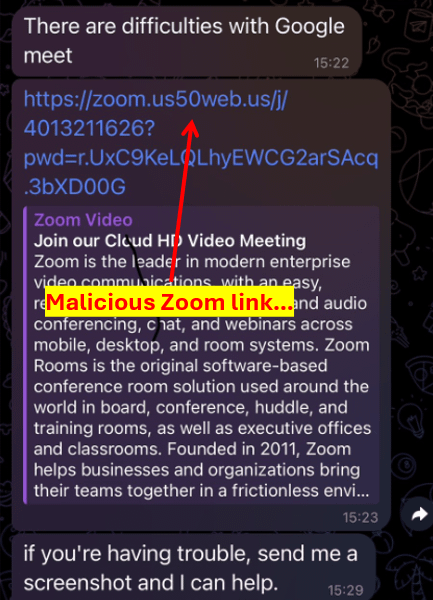 ⛔Would you have caught this malicious Zoom link?..⛔ 

Scammers are getting extremely sophisticated, and have evolved their tactics to impersonate zoom which, if downloaded, takes everything from your device... Over $300K stolen so far...

Let's dive into how this happens ⤵️⤵️