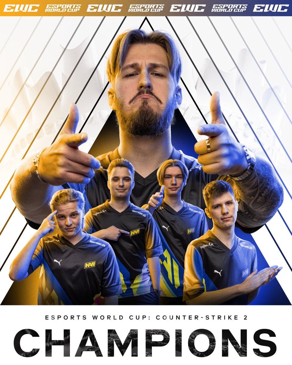 THEY'VE DONE IT!

<a href="/natusvincere/">NAVI</a>  IS YOUR #EsportsWorldCup  #CS2 CHAMPIONS!🏆

<a href="/AleksibCSGO/">NAVI Aleksi</a> 
<a href="/iMeCSGO/">NAVI iM-</a>
<a href="/b1tcs/">b1t</a> 
<a href="/jLcsgo_/">NAVI jL</a> 
<a href="/w0nderfulof/">NAVI w0nderful🇺🇦</a> 

Stay tuned for the next games!