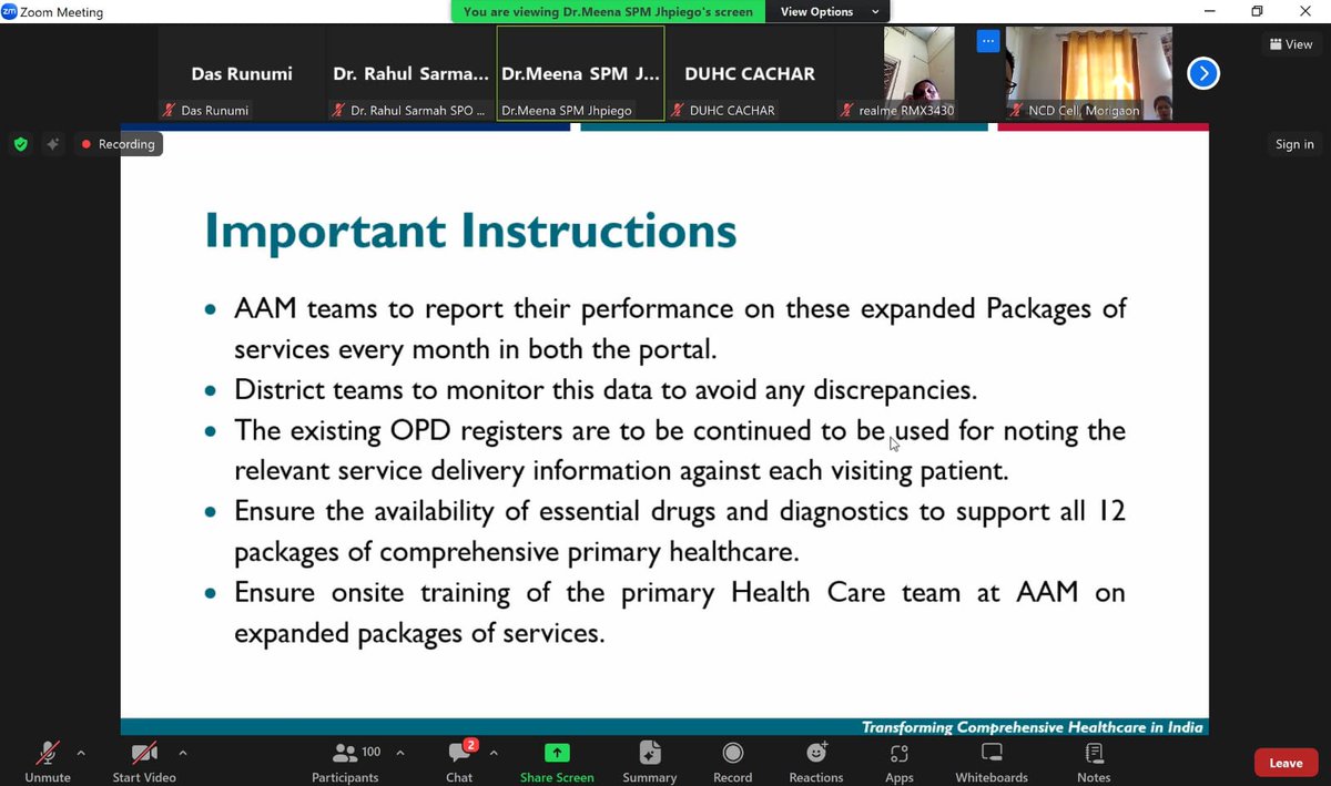 NISHTHA_CPHC's tweet photo. Enhancing #HealthServices in #NHMAssam! #NISHTHA supported virtual orientation that has empowered 100+ officials with skills in recording and reporting expanded services at Ayushman Arogya Mandir. https://t.co/UPnP00IxZn