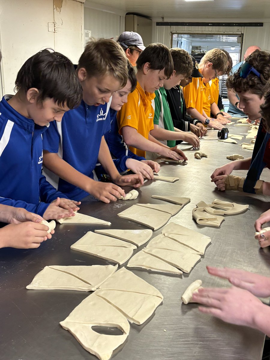 mfl_sbs's tweet photo. Then the boys enjoyed their croissant making experience! #sbsfrance2024 @StBirinusSchool https://t.co/ablmUCW7GC