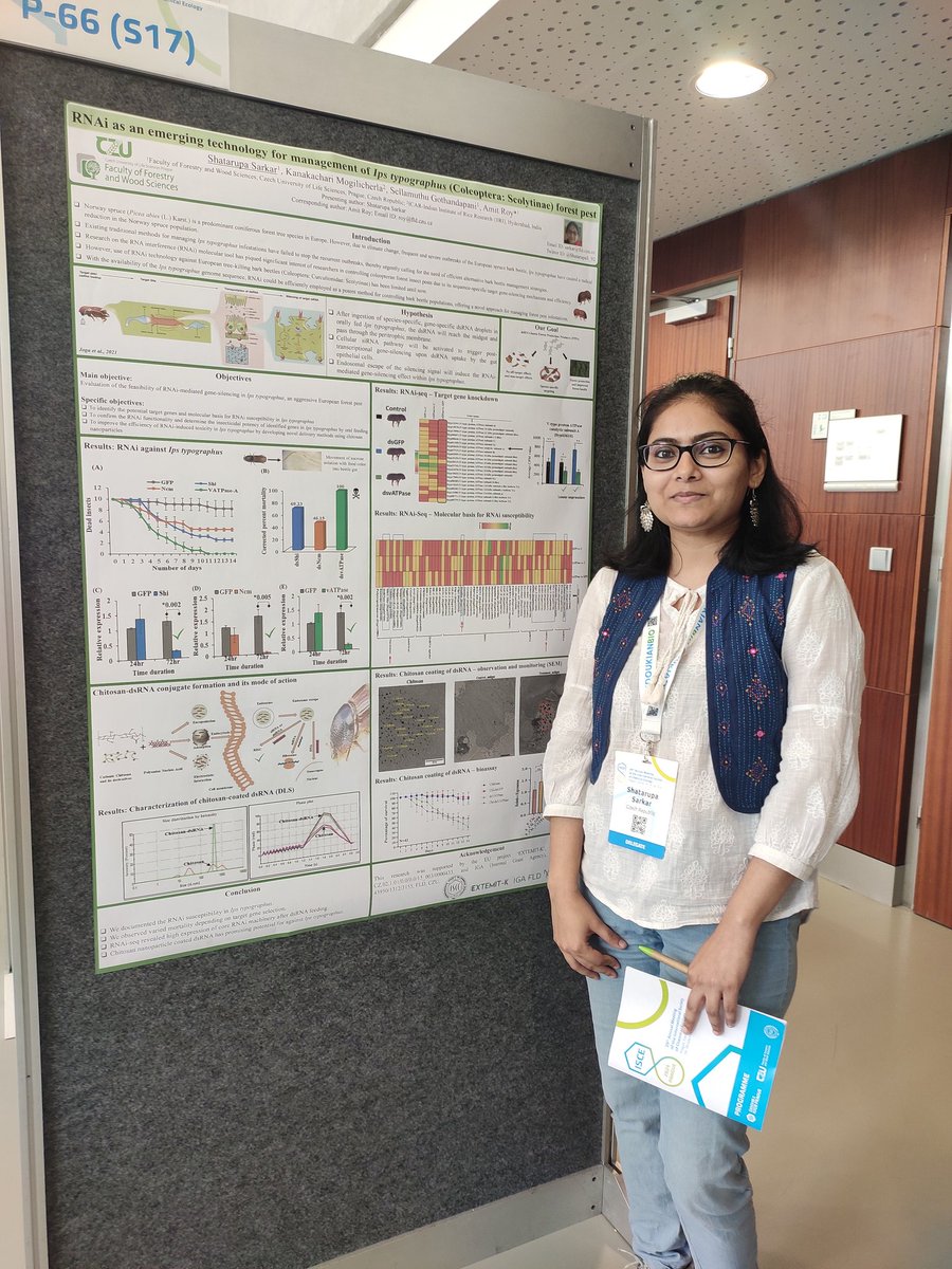 ShatarupaS_92's tweet photo. Gave my 1st poster presentation at @ChemEcol_org #isce2024 in Prague, Europe! It was a good experience. Thank you @ISCE2024 for providing this amazing platform to share and discuss our work. 🙂 https://t.co/HgmFHv7WAh