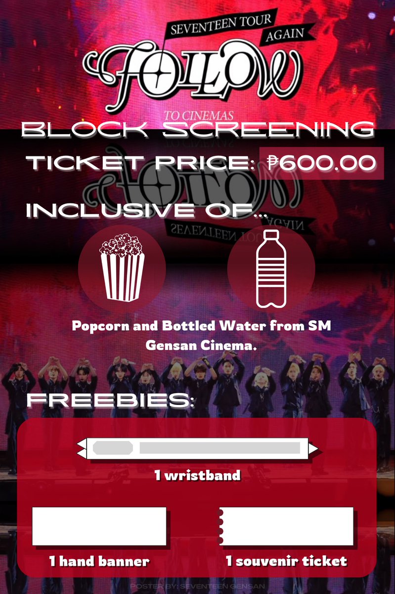 SeventeenGensan's tweet photo. 👀 EYES HERE, CARATS! 👀

🎬 𝑭𝒐𝒍𝒍𝒐𝒘 𝑨𝒈𝒂𝒊𝒏 𝑻𝒐𝒖𝒓 𝑩𝒍𝒐𝒄𝒌 𝑺𝒄𝒓𝒆𝒆𝒏𝒊𝒏𝒈 by 𝗦𝗲𝘃𝗲𝗻𝘁𝗲𝗲𝗻 𝗚𝗲𝗻𝘀𝗮𝗻 💎

Where: SM Gensan
When: 4 PM of August 25, SUNDAY

🩷 Join us! 🩵

🔗: https://t.co/exfvRJTQVm 

The date is based on the majority of the poll. https://t.co/XxgVHqTeaG