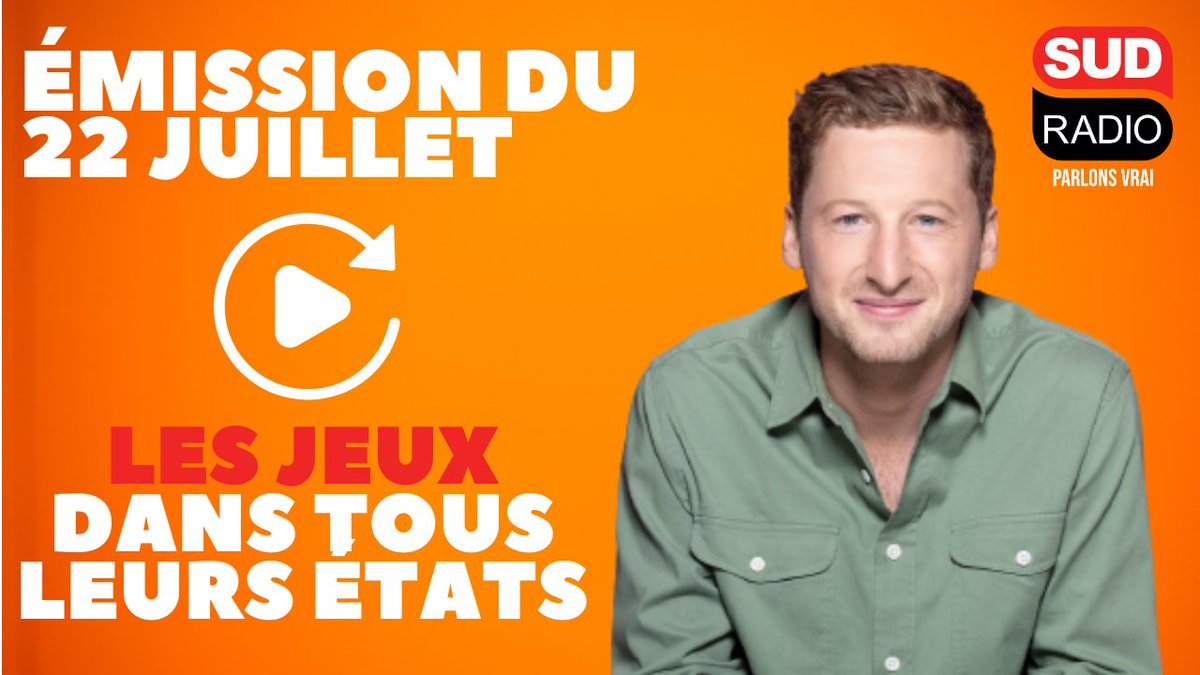 Vous avez raté l'émission #lesjeuxdanstousleursetats ?  Retrouvez le replay de l'émission du 22/07 en intégralité avec <a href="/wargonm/">Mathias Wargon</a>, Alain Fontaine, <a href="/lguezo/">Loïc Guézo</a>, <a href="/GilAverous/">Gil Avérous</a> et Pascal de Lima

sudradio.fr/programme/les-…
