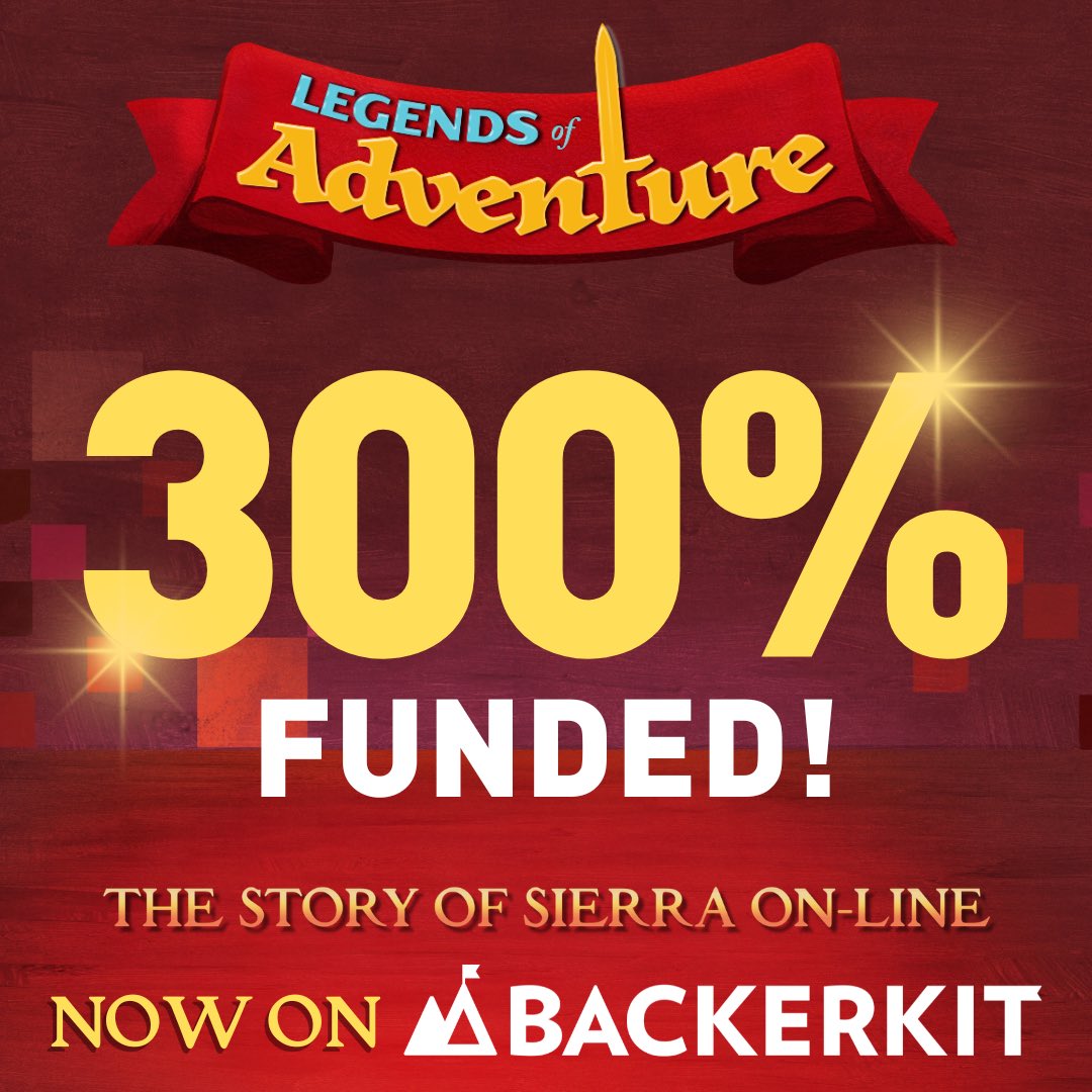 LEGENDS OF ADVENTURE (@gamelegendsdoc) on Twitter photo Weβve hit 300% funded and officially unlocked our second Stretch Goal!
Not only is Legends of Adventure: The Story of Sierra On-Line now going to be bigger and better, but all supporters will receive a full original soundtrack composed by <a href="/castleif/">π΅πππ π±ππππππ</a>! Weβve hit 300% funded and officially unlocked our second Stretch Goal!
Not only is Legends of Adventure: The Story of Sierra On-Line now going to be bigger and better, but all supporters will receive a full original soundtrack composed by <a href="/castleif/">π΅πππ π±ππππππ</a>!