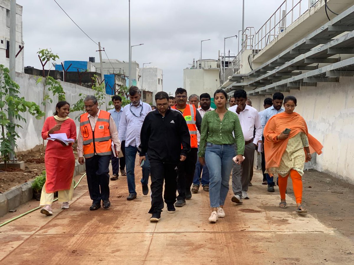 Inspected by commissioner madam today at vennelegadda Lake, Quthubullapur Circle and Sewage plant at Fathenagar, Moosapet circle.
