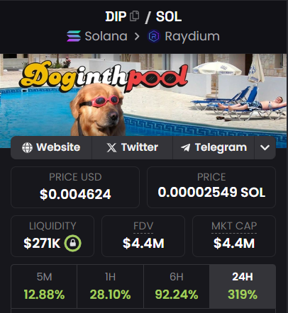 _Flayzzz's tweet photo. Casual new ATH for $DIP 💦

The Pool is getting warmer and warmer👀 https://t.co/h55IvER8KB