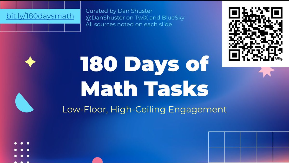 Tim Brzezinski (@timbrzezinski) on Twitter photo If you’re looking for non-routine tasks to engage your Ss during the first few days of school (or at any time), check out this amazing compilation created by <a href="/DanShuster/">Dan Shuster</a> 👉 bit.ly/180daysmath <a href="/pgliljedahl/">Peter Liljedahl</a> <a href="/BTCthinks/">Building Thinking Classrooms</a> #BTCthinks #MTBoS #ITeachMath If you’re looking for non-routine tasks to engage your Ss during the first few days of school (or at any time), check out this amazing compilation created by <a href="/DanShuster/">Dan Shuster</a> 👉 bit.ly/180daysmath <a href="/pgliljedahl/">Peter Liljedahl</a> <a href="/BTCthinks/">Building Thinking Classrooms</a> #BTCthinks #MTBoS #ITeachMath