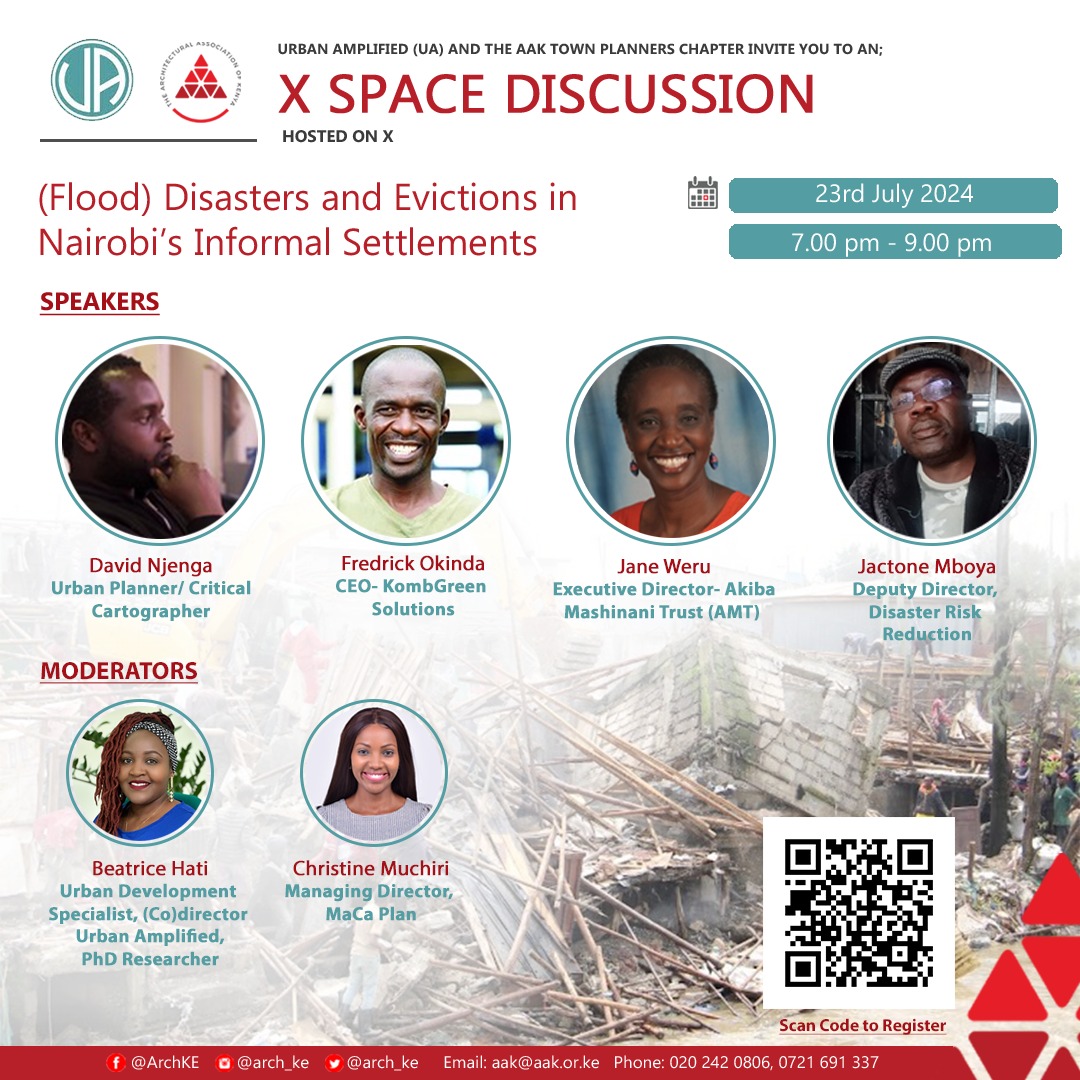 Tune in tomorrow at 7:00 pm for an engaging discussion on disasters and evictions in Nairobi's informal settlements. Use the link below to join!

x.com/i/spaces/1ypJd…

#Evictionvoices #Publicdiscourse #Urbanmarginals