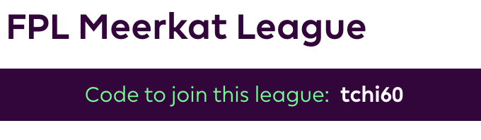 FPL Meerkat (Charlie) (@fplmeerkat) on Twitter photo FPL Meerkat Mini League - Free Entry With Prizes!
Giving back to the community 😁. Like last season, there’s 2 ways to win:
Mini League Score
🥇- £25
🥈- £15
🥉- £10
Team Of The GameWeek (TOTGW*)
🥇- £25
🥈- £15
🥉- £10
How to be eligible:
1) Follow my X page (<a href="/FPLMeerkat/">FPL Meerkat (Charlie)</a>)
2) FPL Meerkat Mini League - Free Entry With Prizes!
Giving back to the community 😁. Like last season, there’s 2 ways to win:
Mini League Score
🥇- £25
🥈- £15
🥉- £10
Team Of The GameWeek (TOTGW*)
🥇- £25
🥈- £15
🥉- £10
How to be eligible:
1) Follow my X page (<a href="/FPLMeerkat/">FPL Meerkat (Charlie)</a>)
2)