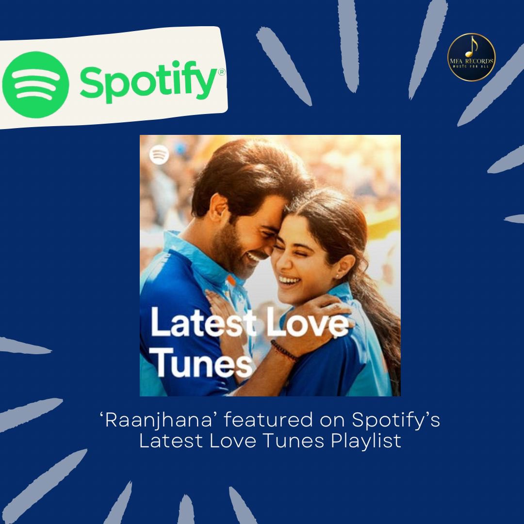‘Raanjhana’ gets featured in editorial playlist on Spotify. Listen and Stream ‘Raanjhana’ on all music streaming platforms!

#newmusic #newmusicindia #indiemusicindia #instagram #mfarecords