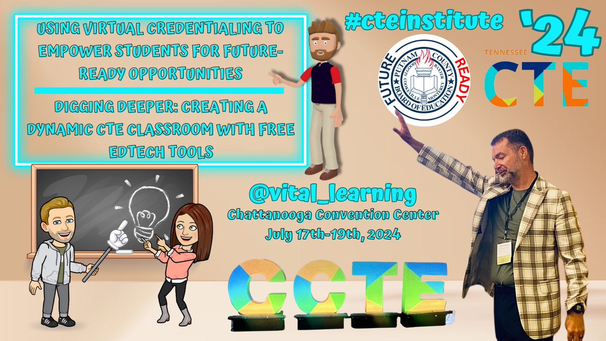 Thrilled to have presented at CCTE Institute '24 with <a href="/Jackie_Vester/">Jackie Vester</a> !  The audience energy was, an out of body experience (thanks to this perfectly timed pic!). Super impressed by the conference - engaging sessions, top-notch organization, and networking. #CCTE #CTEInstitute