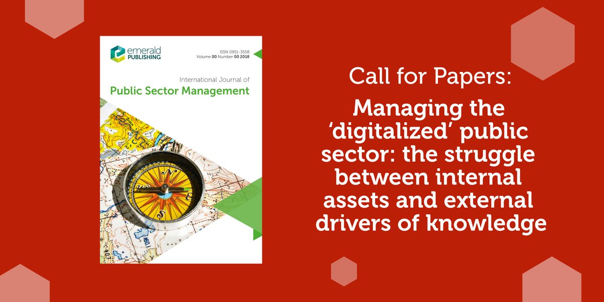 EmeraldFairSoc's tweet photo. Call for Papers! #IJPSM seeks papers for its latest #SI on the ‘digitalized’ #public sector. Topics include public #management, #technology, internal assets, and #digitalization. Submit today: https://t.co/wzvq4VAZKD @barreca_manuela https://t.co/9M6FKCVrXm