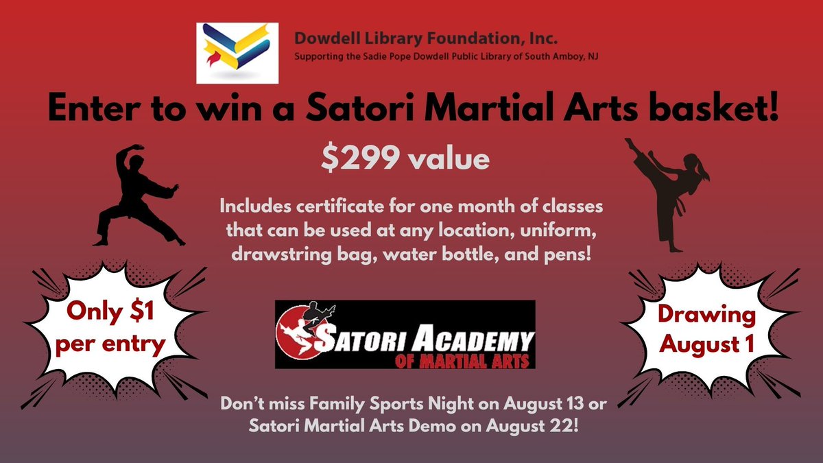 Enter to Win! #dowdelllibrary #publiclibrary #libraries #libraries #librarylife #librarylove #southamboynj #librariesofinstagram