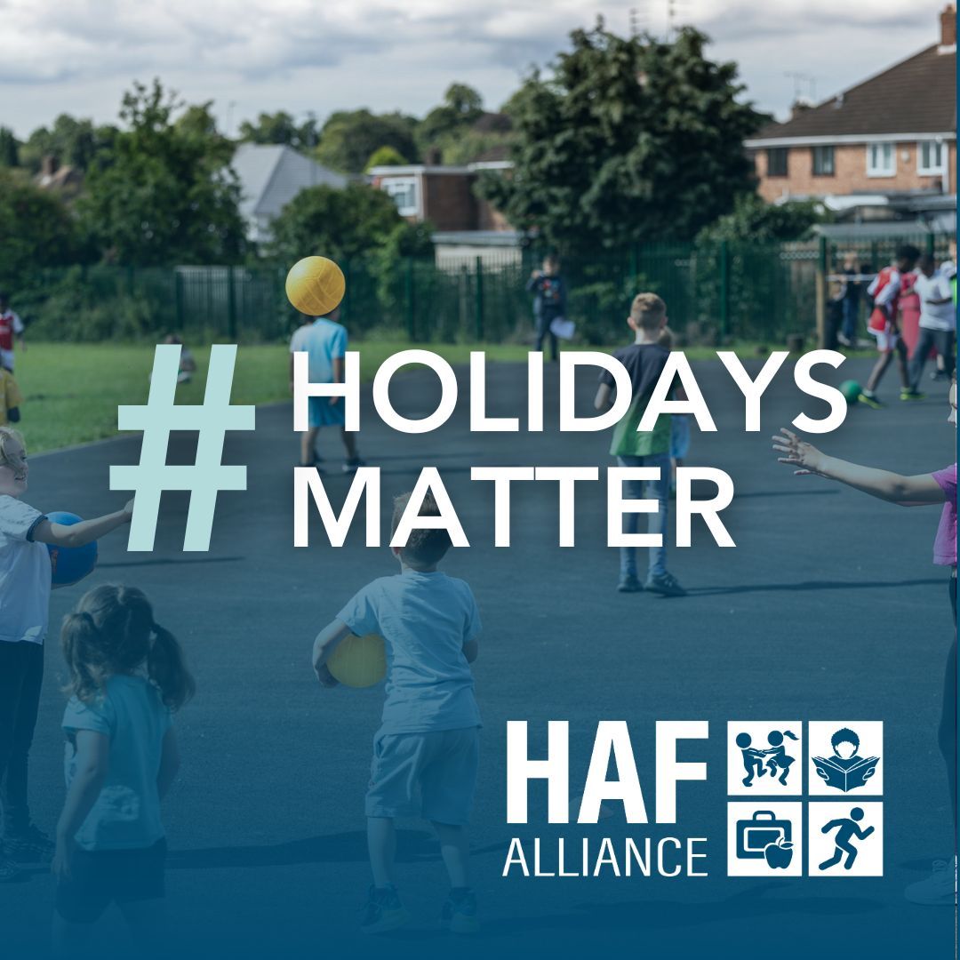 We're proud to support the #HolidaysMatter campaign! 
Holiday activities in underserved areas are vital. Continued #HAF funding bridges the inequalities gap, ensuring every child enjoys healthy, active, and fulfilling holiday experiences. 
Find out more: buff.ly/4c6rwEh