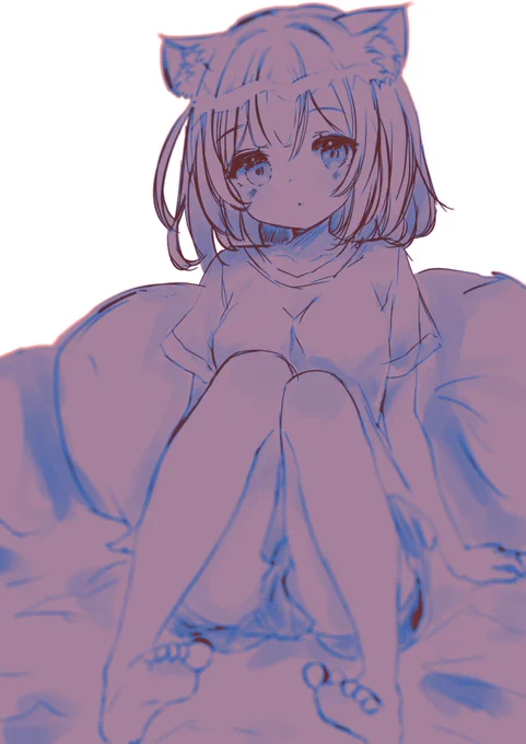 スペース中に描いてたイラストです 