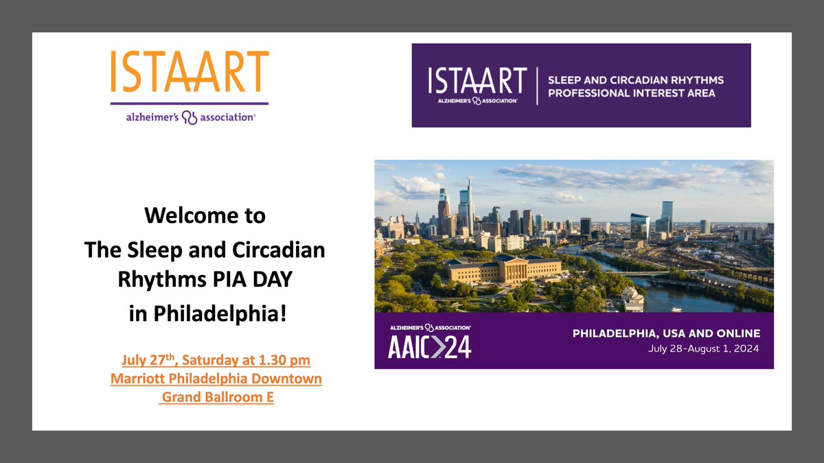 Laura Stankeviciute, PhD (@laura_sofia_s) on Twitter photo ⏱The countdown begins... 5 DAYS left until the PIA day at #AAIC2024! 💤 🧠
Join <a href="/SleepPIA/">Sleep and Circadian Rhythms</a> at the PIA day to learn about the newest research from our ECRS and reconnect with fellow #sleep & #dementia colleagues from around the 🌍 ⏱The countdown begins... 5 DAYS left until the PIA day at #AAIC2024! 💤 🧠
Join <a href="/SleepPIA/">Sleep and Circadian Rhythms</a> at the PIA day to learn about the newest research from our ECRS and reconnect with fellow #sleep & #dementia colleagues from around the 🌍