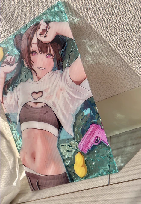水面が揺らぐアクリルアート作りました。c104にて頒布します