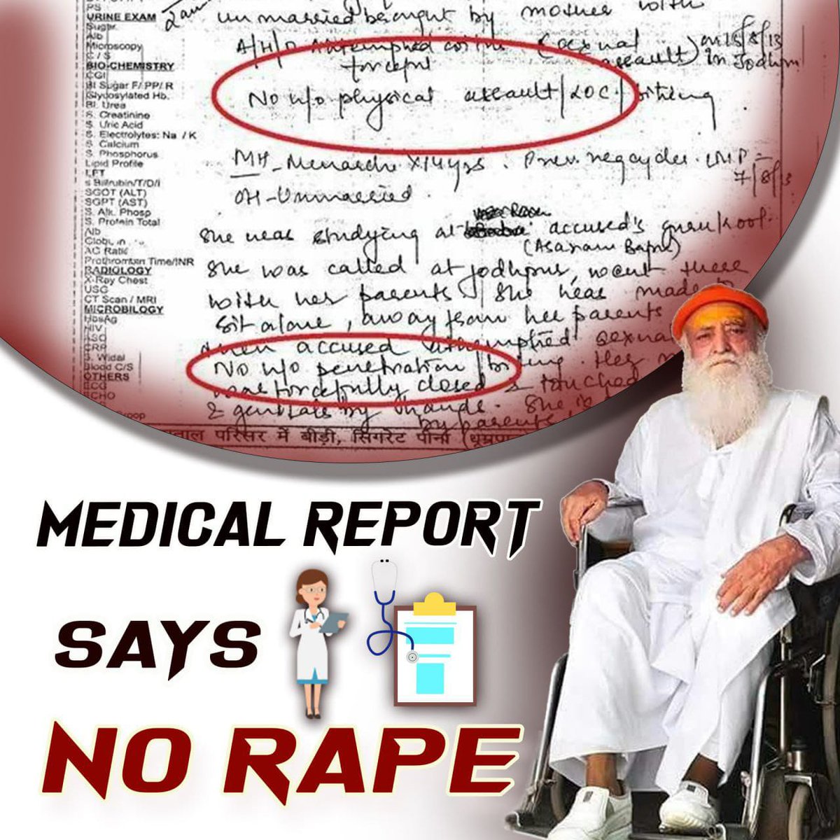 ParasManiHeera's tweet photo. #DemandFairTrial
Sant Shri Asharamji Bapu केस में होना तो ये चाहिए था कि घटना जहां हुई वही की पुलिस सबूत व गवाह पर चार्जशीट File करती लेकिन इस केस की लड़की आधीरात दिल्ली आयी FIR लिखवाने ❓
अपने शहर मे दर्ज करवाती FIR तो नही होती क्या ❓We Want
न्याय मिले सन्त को https://t.co/G0oCh1X2ZR