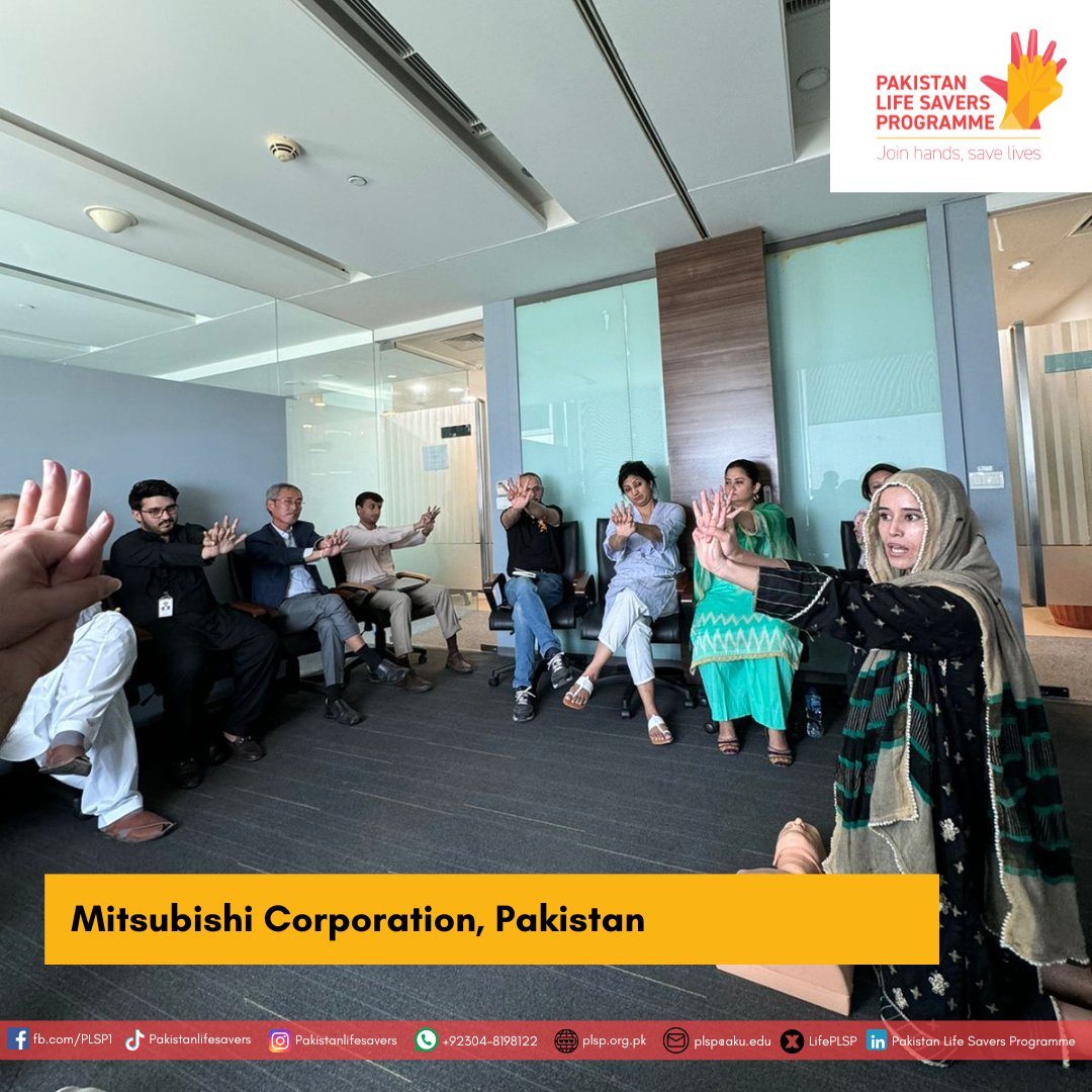 Kudos to Mitsubishi Corporation for getting their staff in #Pakistan trained in #CPR and #BleedingControl! @JunaidRazzakMD