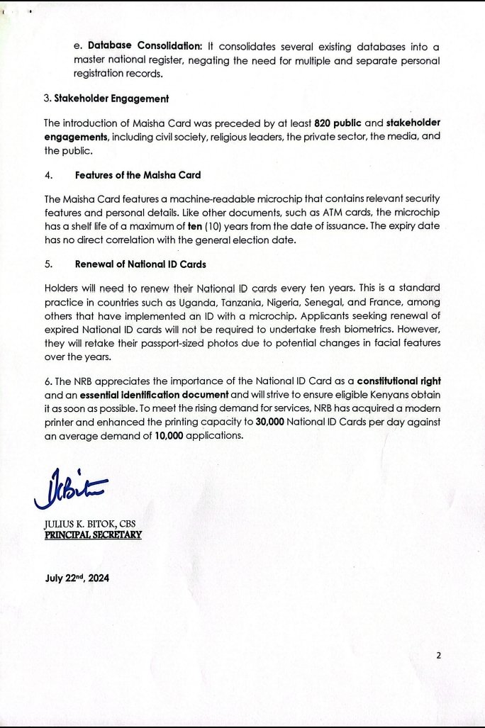 Capt Collins Wanderi (Rtd), CFE, OStJ🇰🇪 (@captwandericfe) on Twitter photo Will a Kenyan cease to be a citizen when his ID card expires in 10 years? This is a very basic question PS <a href="/JuliusKBitok/">Julius Kibet Bitok</a> has not answered. ID is a NATURAL right, it's not a passport & has no relation to international travel. These people make President William Ruto look bad, why? Will a Kenyan cease to be a citizen when his ID card expires in 10 years? This is a very basic question PS <a href="/JuliusKBitok/">Julius Kibet Bitok</a> has not answered. ID is a NATURAL right, it's not a passport & has no relation to international travel. These people make President William Ruto look bad, why?