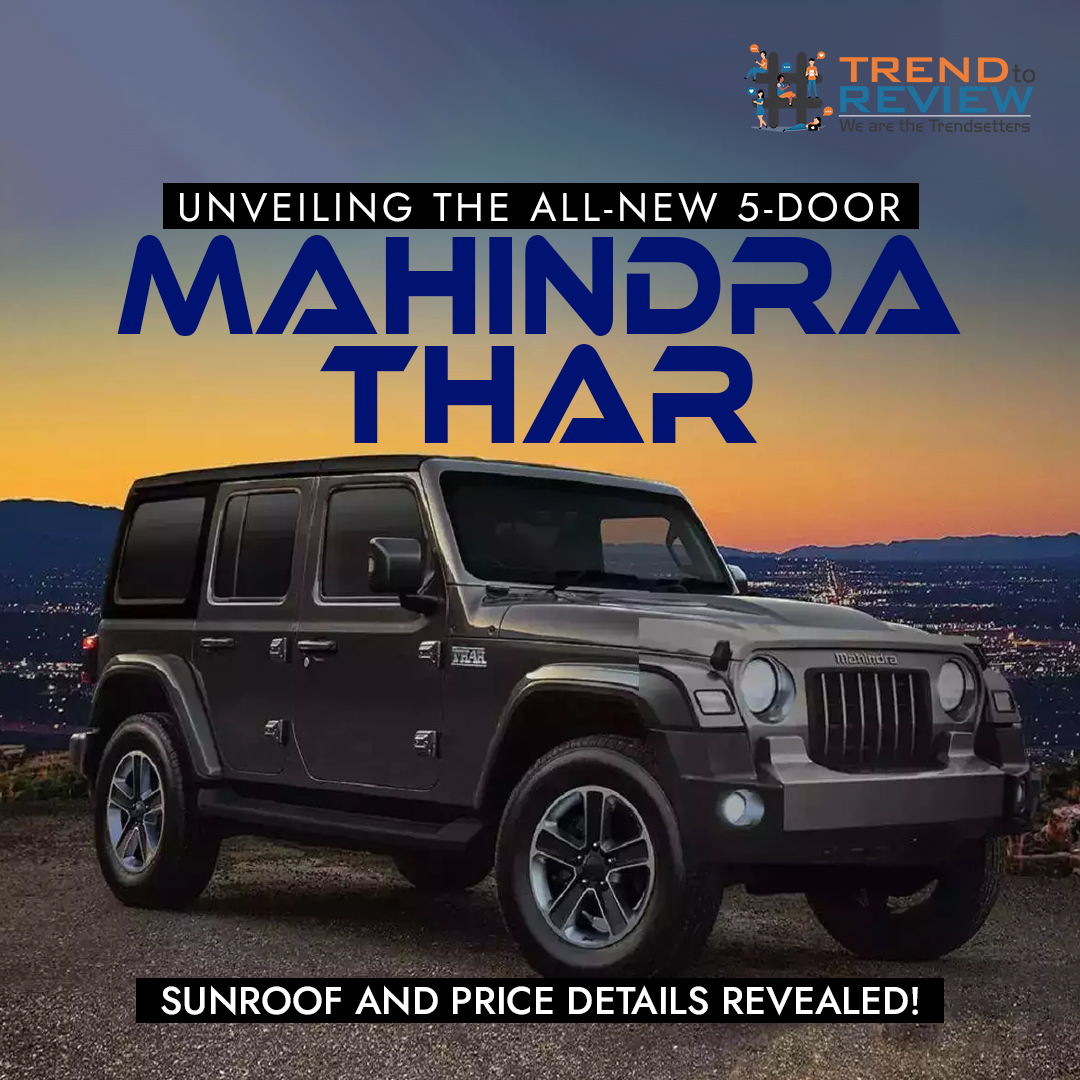 TrendToReview's tweet image. What’s the buzz about the Mahindra Thar 5 Door? Dive into the details and see if it lives up to the hype! Visit our website to learn more. 

trendtoreview.com/mahindra-thar-…

#MahindraThar #Thar5Door #SUV #OffRoading #CarLaunch #AutoReview #AdventureVehicle #SUVLife  #MahindraSUV
