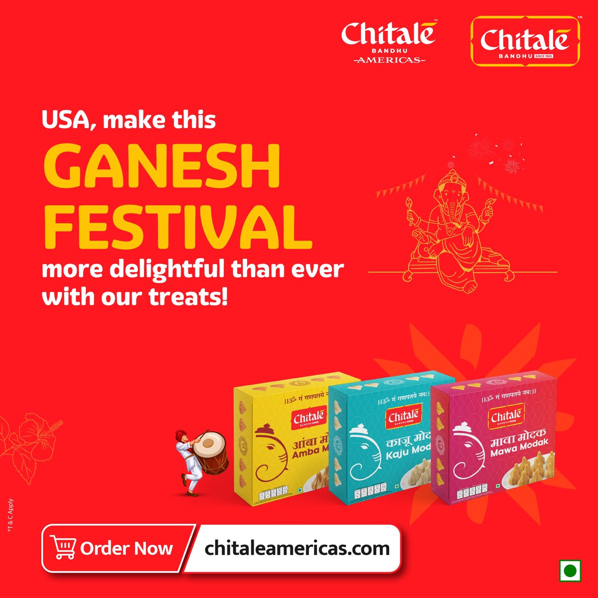 Celebrate Ganesh Festival the authentic way with Chitale Bandhu, even when you're far from home! Pre-order your favourite sweets and snacks from chitaleamaericas.com. 

Order Now!

#ChitaleBandhu #ChitaleAmerica #IndianSweet #Modak #GaneshFestival