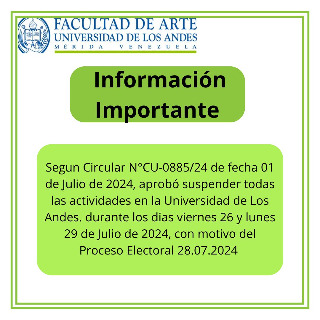 Facultad Arte ULA (@facuarteula) on Twitter photo 