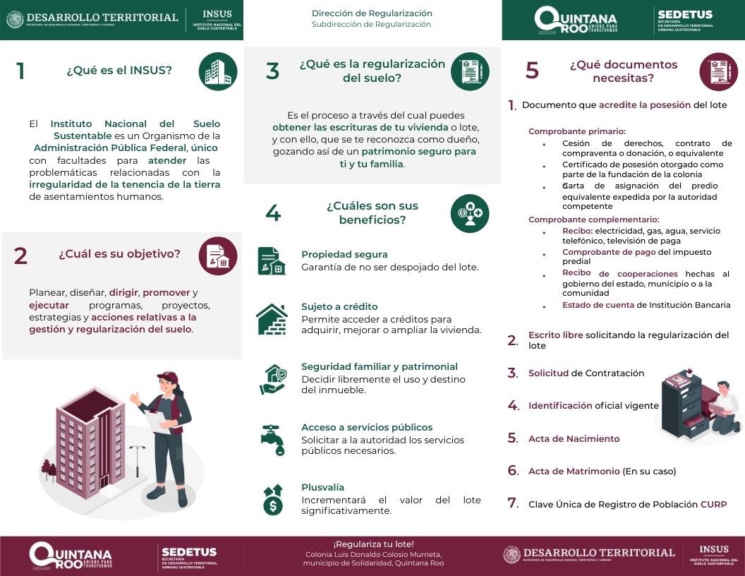 ¿Eres propietaria o propietario de un lote en la colonia Luis Donaldo Colosio del municipio de Solidaridad y quieres conocer el trámite para regulrizar tu patrimonio? 

Aquí te brindamos la información que necesitas.
#UnidosParaTransformar