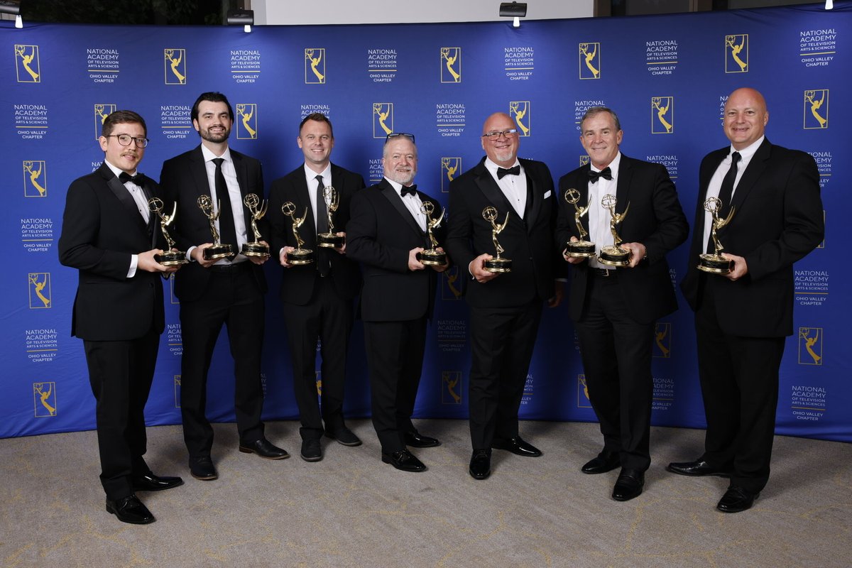 KeyCodeMedia's tweet image. We won an Emmy!
In partnership with Kentucky Farm Bureau and Creative Dimensions, Key Code Media's Jon Rutherford, John Trupiano, and Kelly Gottesman were awarded the 2024 Set Design Emmy Award for their exceptional system integration work at KFB Studios lnkd.in/gCKmnn7f