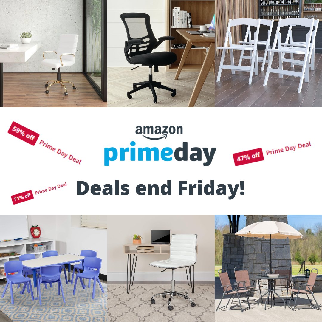 Prime Day may be over, but we still have Prime Day deals on almost 200 items! ✨ Click the link in our bio or check out our Amazon page before they're gone on Friday. 

#PrimeDay #FlashFurniture #RefreshForLess