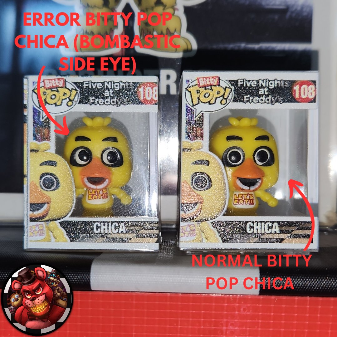 FazBearCollects's tweet image. 🐻🍕GOT THIS WONKY EYED CHICA BITTY POP WEIRD ADDITION TO MY COLLECTION BUT COOL AT THE SAME TIME!🍕🐻

#BITTYPOP #funko #chica #pop #fivenightsatfreddys #fnafnews #fnafmerch #scottcawthon #fnaf #error #bombasticsideeye