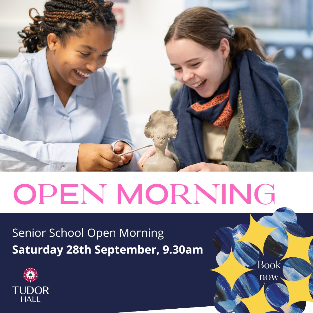 Considering the best possible senior school for September 2025? You'll want to visit Tudor Hall.

Come and see what makes us uniquely Tudor and why girls seek to join us from schools across the UK at 11+ or 13+.

tudorhallschool.com/open-morning-r…

#OpenMorning #girlsschool #Oxfordshire