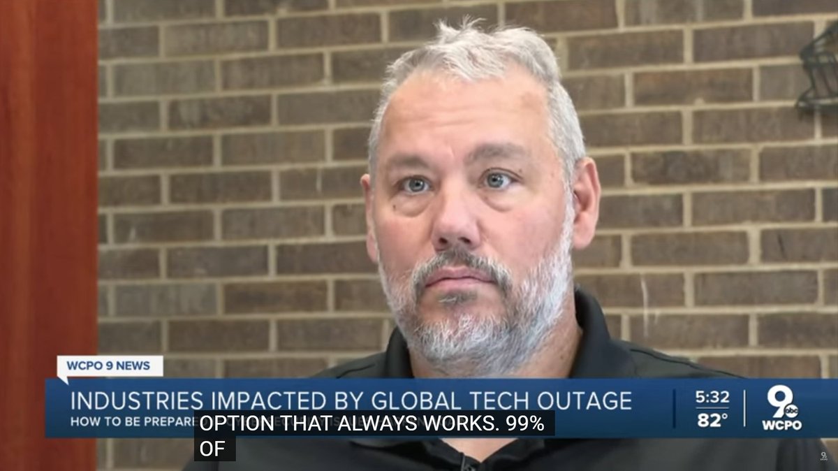 4BISCOM's tweet photo. Did you see 4BIS on the news? WCPO Channel9 is coming to us to answer your questions about the Global outages caused by CrowdStrike. 

https://t.co/N8EQNU2MzD

#crowdstrike #4bis #cybersecurity #ITl #globaloutage https://t.co/UuJyRrfIYQ