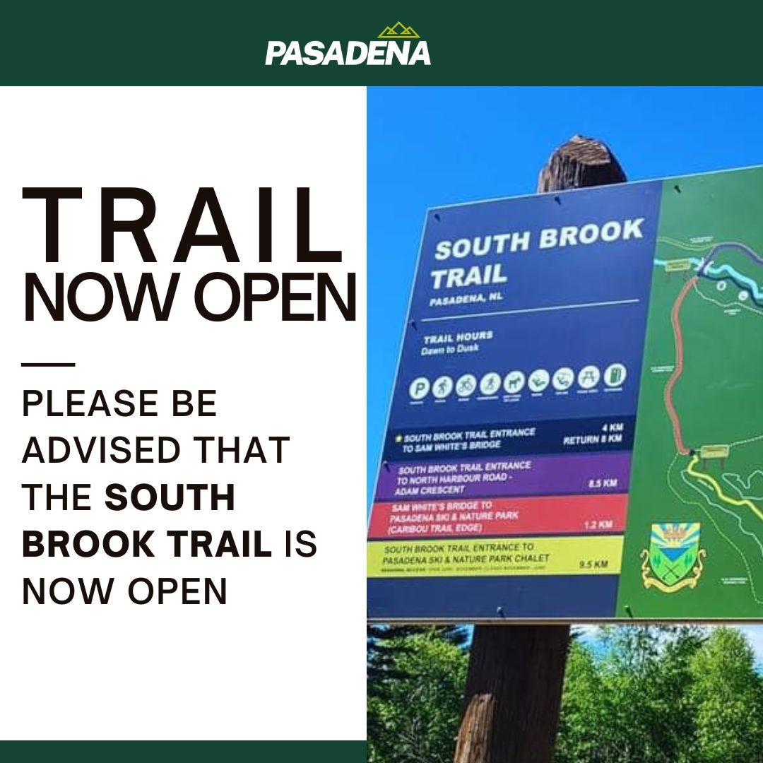 PasadenaNL's tweet photo. South Brook Trail Re-opening 

The repairs have been completed at the South Brook Trail and the trail is now reopened! https://t.co/NCSREQomZV