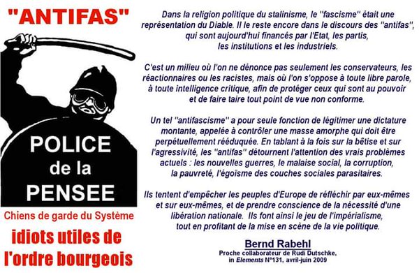 RoseLouise48520's tweet image. peut être la trouille ? #Darmanin si prompt à dissoudre un groupuscule d'#extrêmeD, lequel n'attaque pas les #FDO, ne casse rien, manifeste sans heurt, mais jamais les groupuscules d'#extrêmeG tels "La Jeune Garde" et autres, pkoi ? Seraient ce les idiots utiles du pouvoir ?