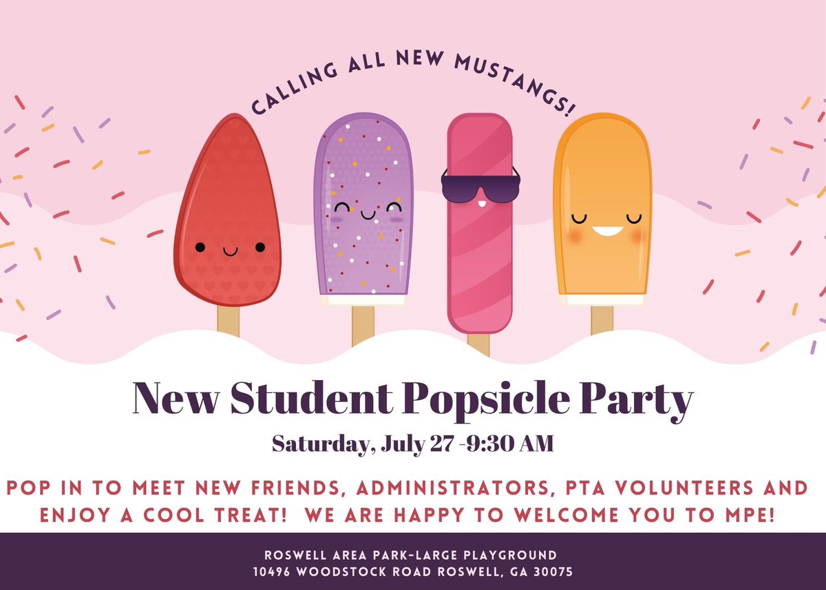 It’s a brand new year MPE Mustangs!! We can’t wait to meet all of our new students THIS Saturday at RAP!  Come meet new friends, our administrative team, and PTA exec officers! It’s going to be a great year! #ShareTheSpark