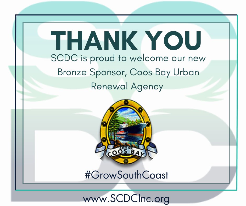 SCDCInc's tweet photo. Welcome Urban Renewal Agency of Coos Bay and thank you for your support!

#growsouthcoast #economicgrowth #economicdevelopment https://t.co/Vbcx72xPdL
