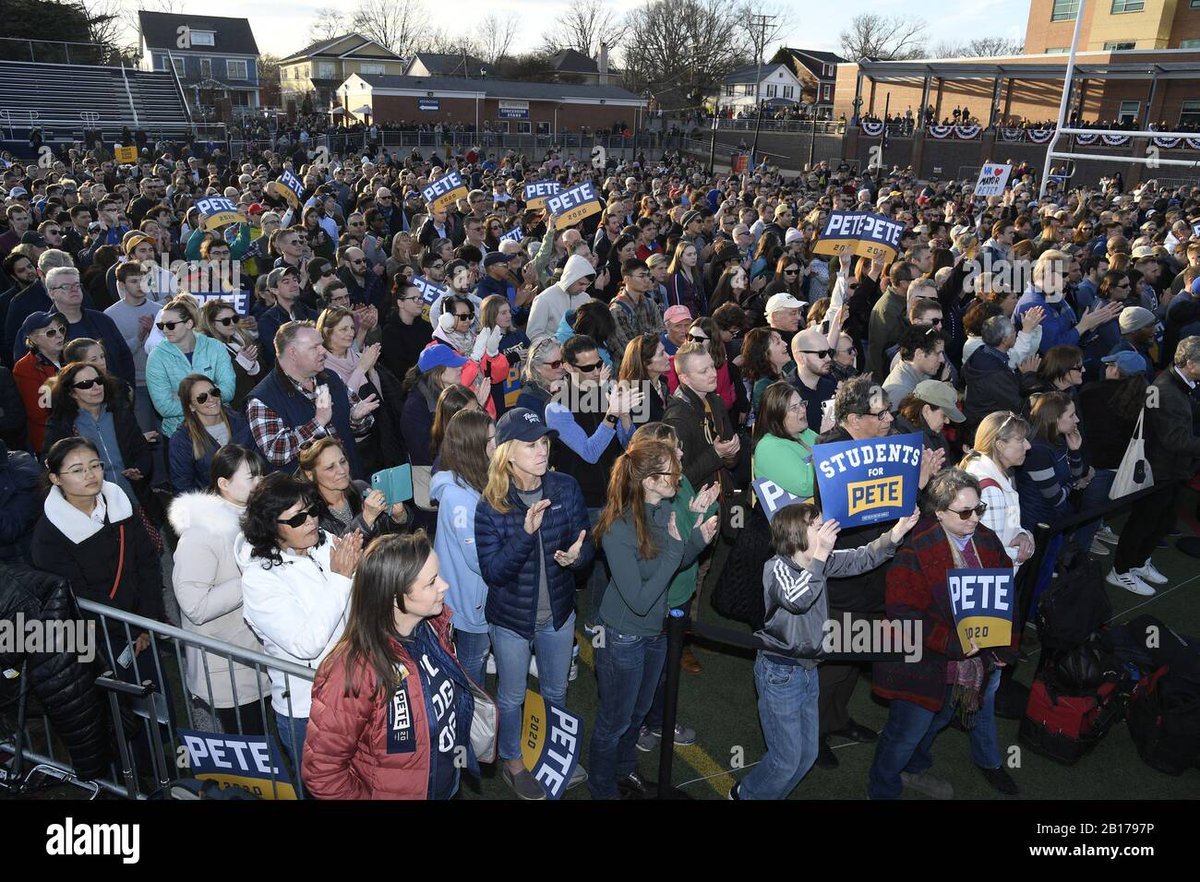 Remember that <a href="/PeteButtigieg/">Pete Buttigieg</a> ran for President and won the Iowa caucus, based on a progressive, detailed platform that made sense and paid for its proposals. And he pulled in crowds like this one in Virginia. Folks loved Pete for his straight talk and optimism.