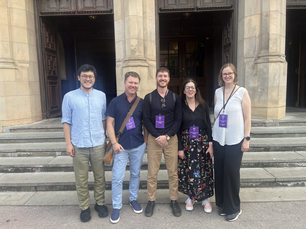 Joe Barnby (@joebarnby) on Twitter photo Great to have the Hypatia team together in the same place for once! #BAP2024
<a href="/Alexandra_Pike/">Dr Alex Pike</a> <a href="/lei_zhang_lz/">Lei Zhang | 张磊 (@lei-zhang.bsky.social)</a> <a href="/CatiaMOliveira/">Catia M. Oliveira</a> <a href="/GavinJCooper/">Gavin</a>
<a href="/wellcometrust/">Wellcome</a> <a href="/RHULPsychology/">Royal Holloway Psychology</a> <a href="/UniOfYork/">University of York</a> <a href="/unibirmingham/">Uni of Birmingham</a> Great to have the Hypatia team together in the same place for once! #BAP2024
<a href="/Alexandra_Pike/">Dr Alex Pike</a> <a href="/lei_zhang_lz/">Lei Zhang | 张磊 (@lei-zhang.bsky.social)</a> <a href="/CatiaMOliveira/">Catia M. Oliveira</a> <a href="/GavinJCooper/">Gavin</a>
<a href="/wellcometrust/">Wellcome</a> <a href="/RHULPsychology/">Royal Holloway Psychology</a> <a href="/UniOfYork/">University of York</a> <a href="/unibirmingham/">Uni of Birmingham</a>