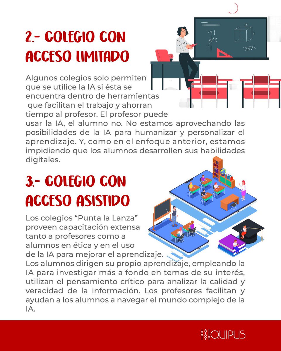 QUIPUSTECH's tweet photo. Inteligencia Artificial ¿Qué enfoque a adoptado su escuela?🏫 ✨ 

#ia #inteligenciaartificial #vacaciones #escuela #colegio #quipus https://t.co/J0z8hE95kd