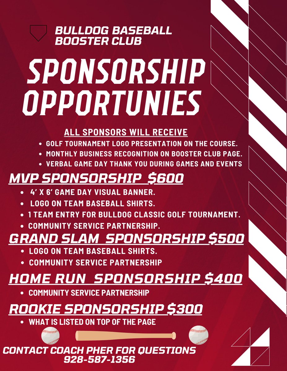 WinslowBaseball's tweet photo. 20 spots available for teams. We are a month out and this first week of flyer 10 teams have reserved spots. Come join us to support our Bulldog baseball booster club and student athletes. https://t.co/vleLE3DwrA