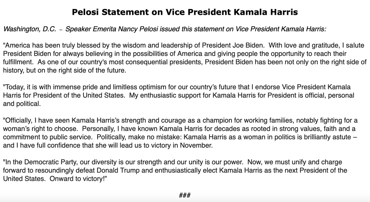 Phil_Mattingly's tweet photo. Pelosi endorses @KamalaHarris https://t.co/SiC1kfAYdm
