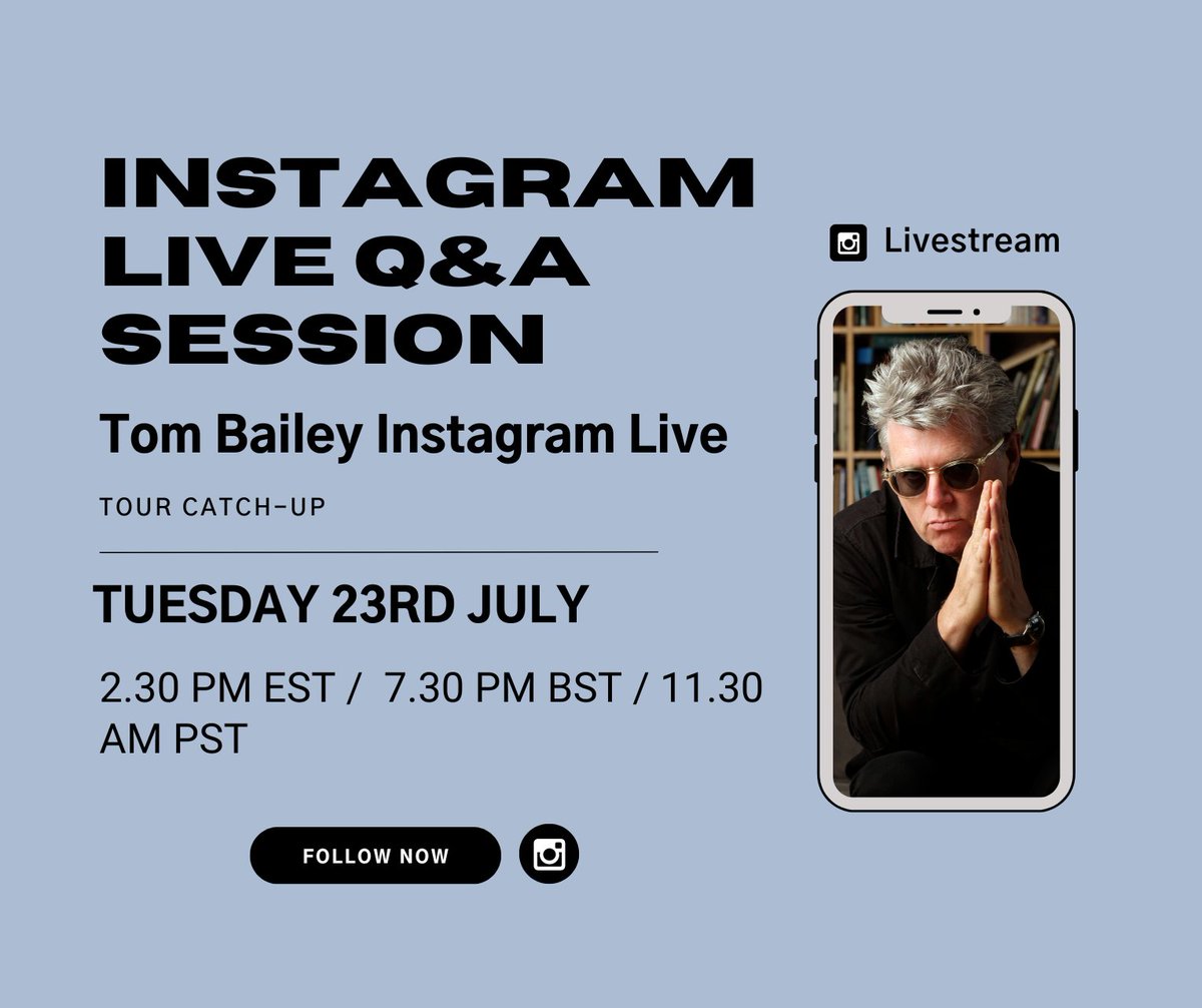 I'm going live on Instagram tomorrow: 2.30 pm Eastern time / 7.30 pm UK time / 11.30 am Pacific time. Comment a question here and join us tomorrow at instagram.com/thompsontwinst…
