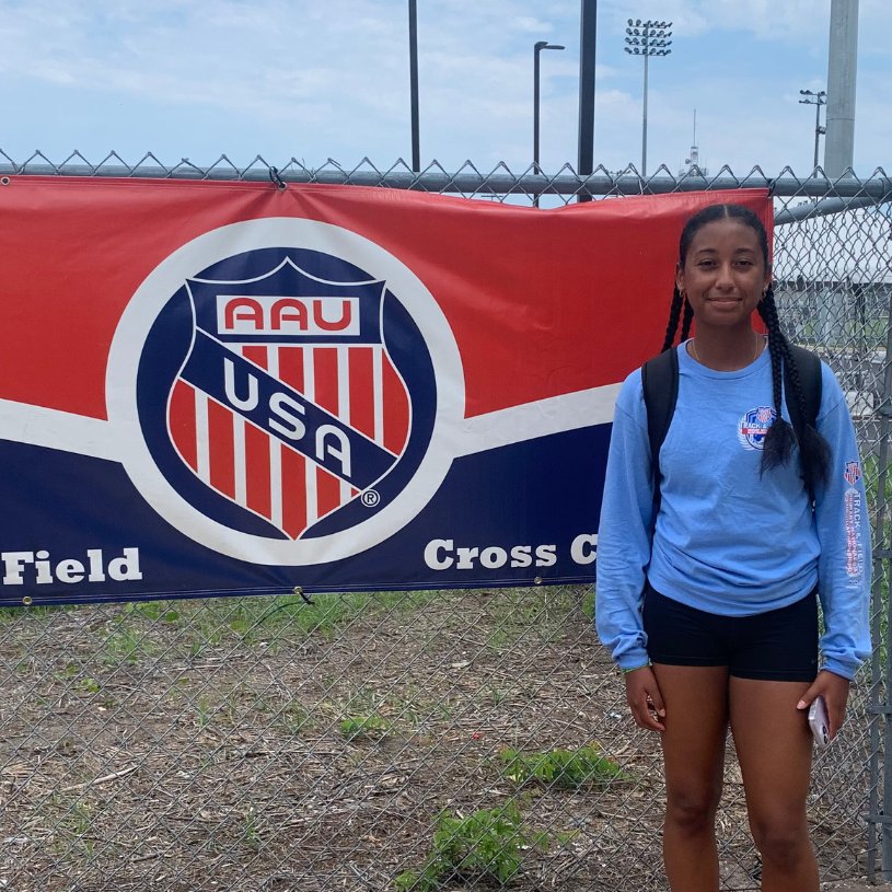 Milan Moriniere '27 &amp; Nina Heverin-Alvarado '26 competed in the AAU National Club Championships. Milan is THE National Champion in Javelin! She took 4th in Discus, 5th in Shot Put. Nina achieved a new PR in the 800 meters, coming in 10th. Next stop, AAU Junior Olympics in NC!