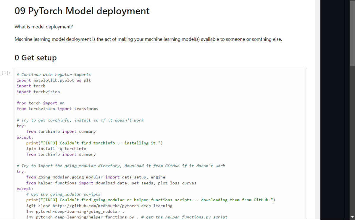 nabin_yd_'s tweet photo. Day 52: Covered PyTorch model deployment, including setup, device-agnostic code, and data acquisition. Outlined FoodVision Mini model deployment experiment.   

Github: https://t.co/voVesAy5Mp…

#LSPPDay52 #60DaysOfLearning2024 #LearningWithLeapfrog
@lftechnology https://t.co/edFThDOqx4