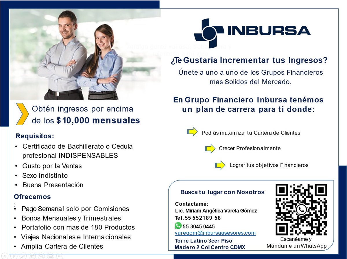 varegom_sc's tweet photo. EN GRUPO FINANCIERO INBURSA ESTAMOS CONTRATANDO!!!! https://t.co/XzFoOmYomg