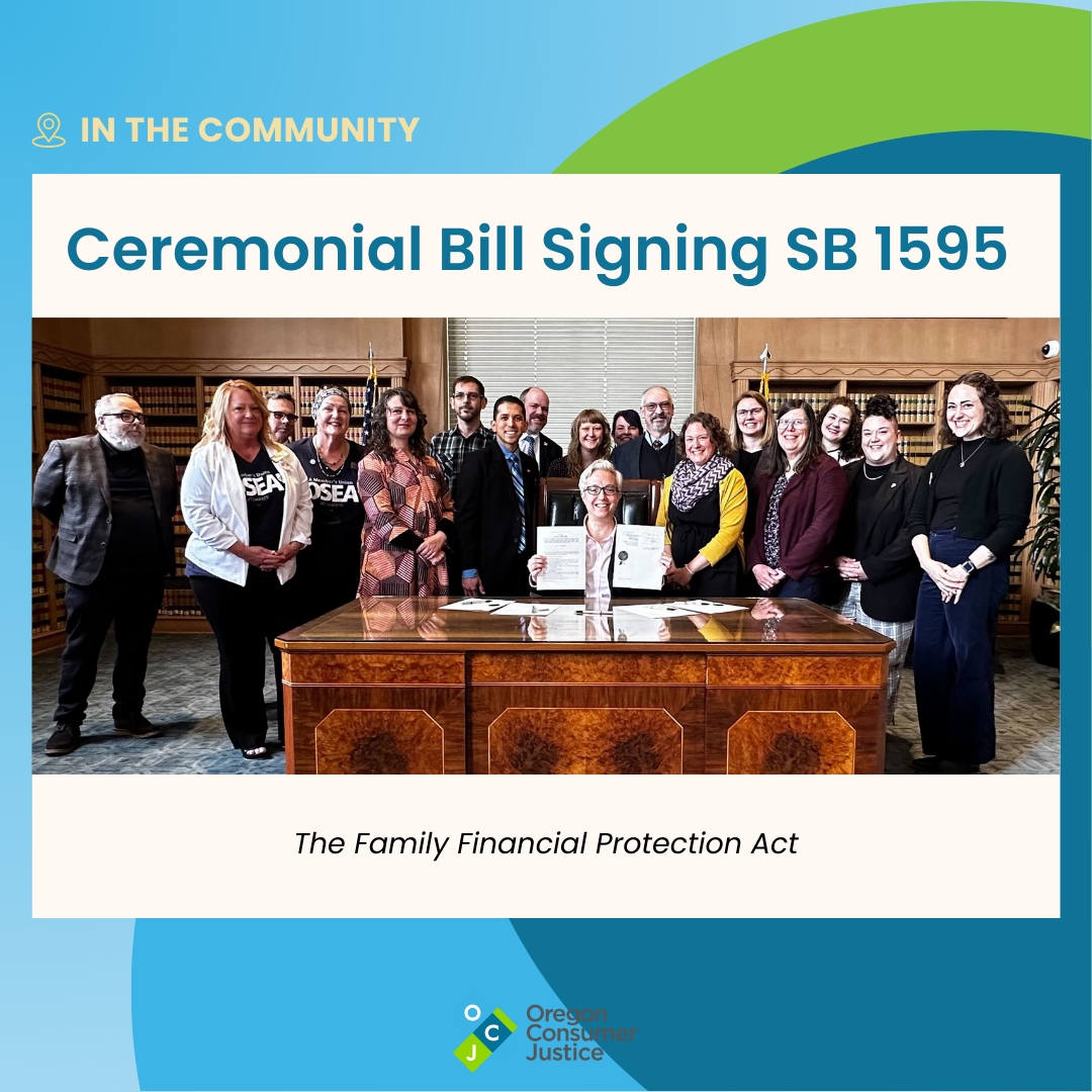 🎉 On May 29, the OCJ team proudly attended the Ceremonial Bill Signing for SB 1595, the Family Financial Protection Act! 🎉

We joined our organizational advocacy partners and our legislative champions, Senator Gorsek and Representative Sosa, along with their dedicated staff,...