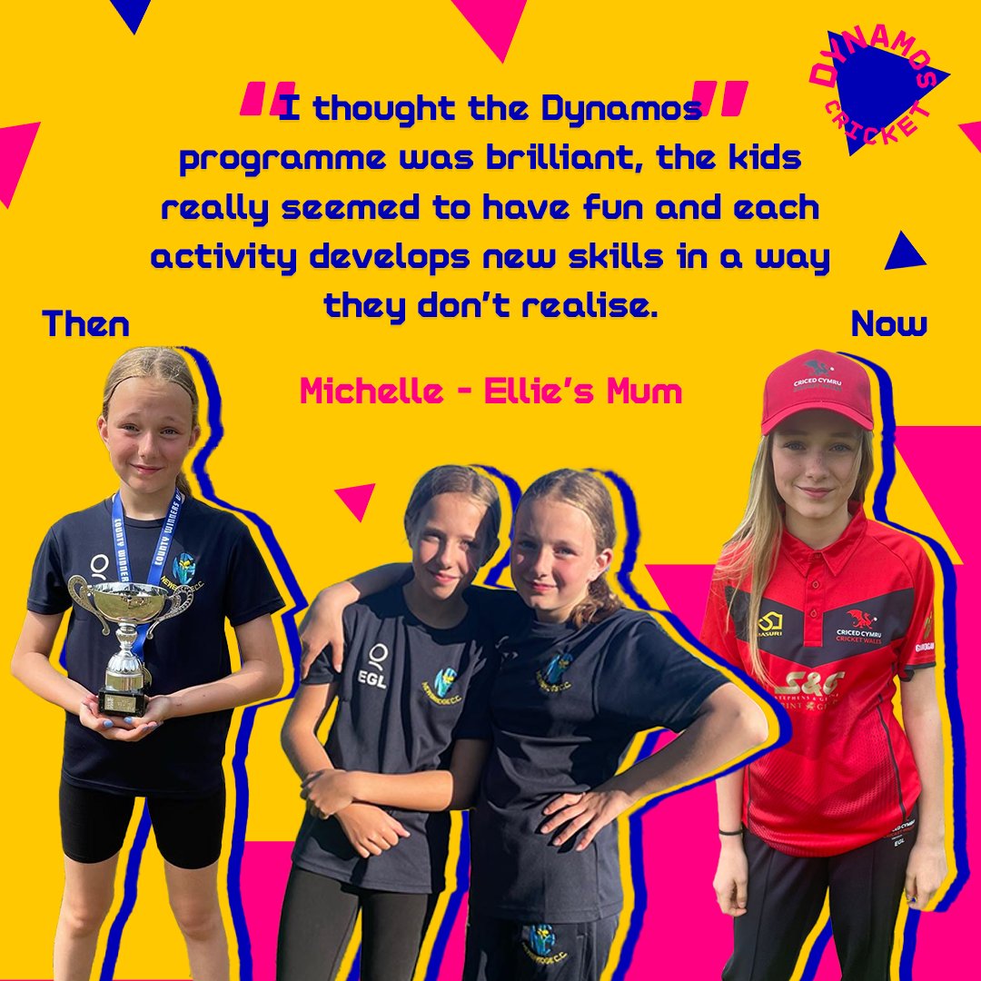 Ellie-Grace was a Dynamos participant just two years ago!  

Now she is successfully representing Wales and loving every second!  

#DynamosCricket