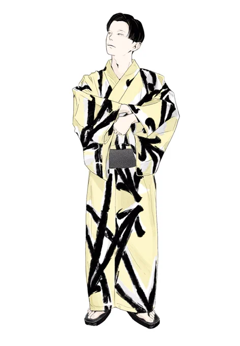 YU!KA!TA!(^○^)シブアニで浴衣着てた岩井さんのイラストです。ごちそうさまです!!!#ハライチ#岩井勇気 